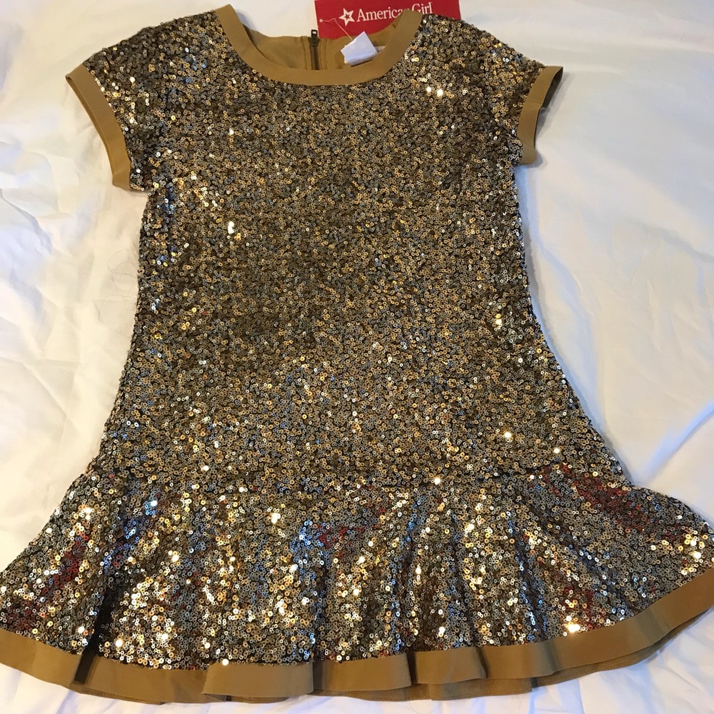 Gold Sequins American Girl Top